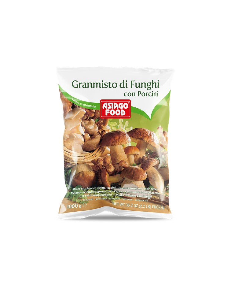 Asiago Food Frozen Mixed Mushrooms with Porcini "Granmisto" 1kg