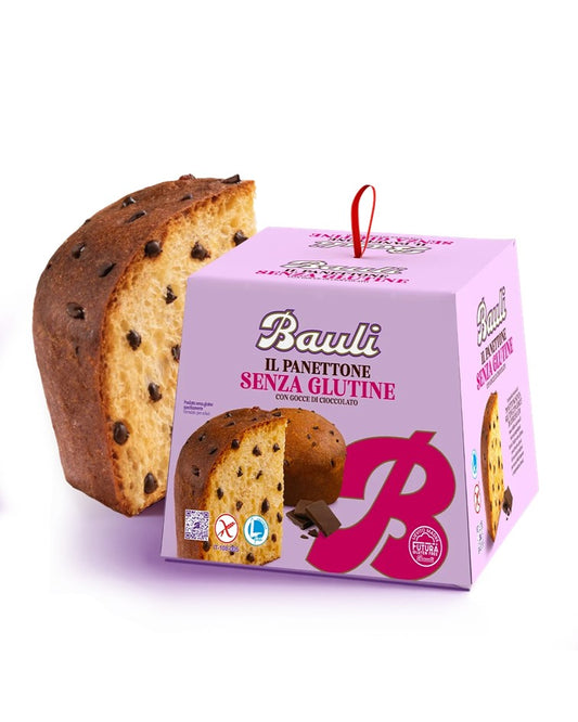 Bauli Gluten Free Classic Panettone with Chocolate Bits - Italian Christmas Cake 400g