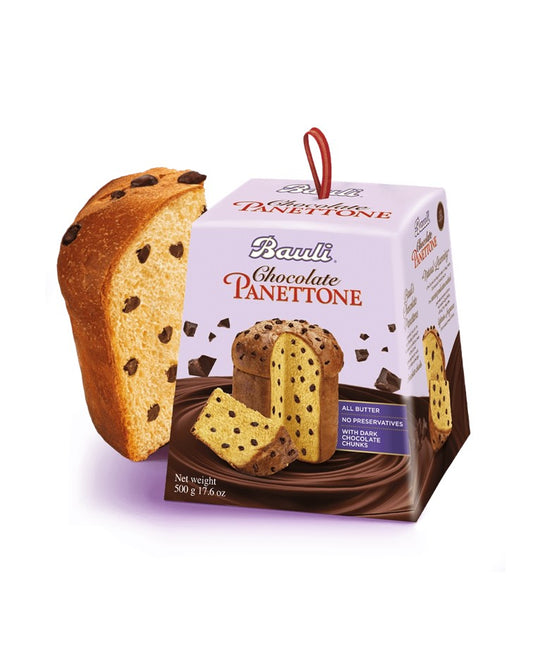 Bauli Traditional Panettone with Dark Chocolate Chips Italian Christmas Cake 750g