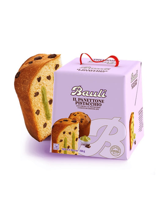 Bauli Traditional Panettone with Pistachio Cream Italian Christmas Cake 750g