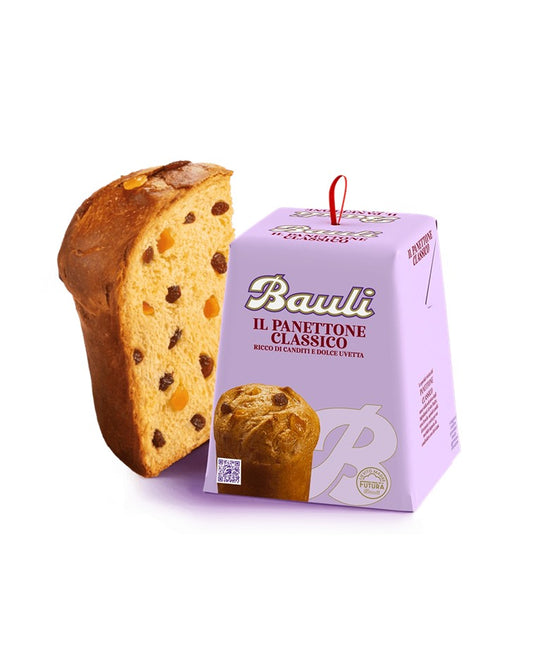 Bauli Traditional Panettone with Candied Fruits & Raisins Italian Christmas Cake 90g