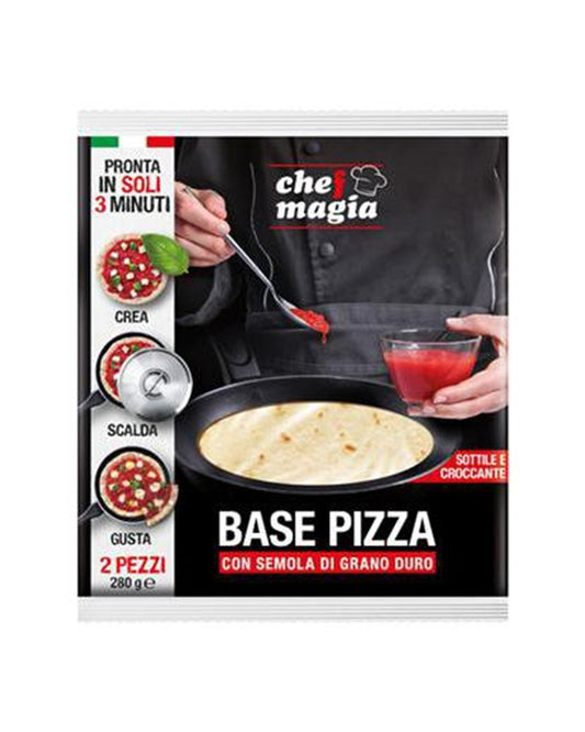 Chef Magia Italian Pizza Base with Durum Wheat Semolina Flour - 2 bases x 140g (280g)