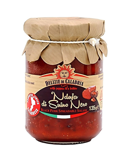 Delizie di Calabria Spreadable Nduja of Black Pork Calabrian Chilli Salame 135g