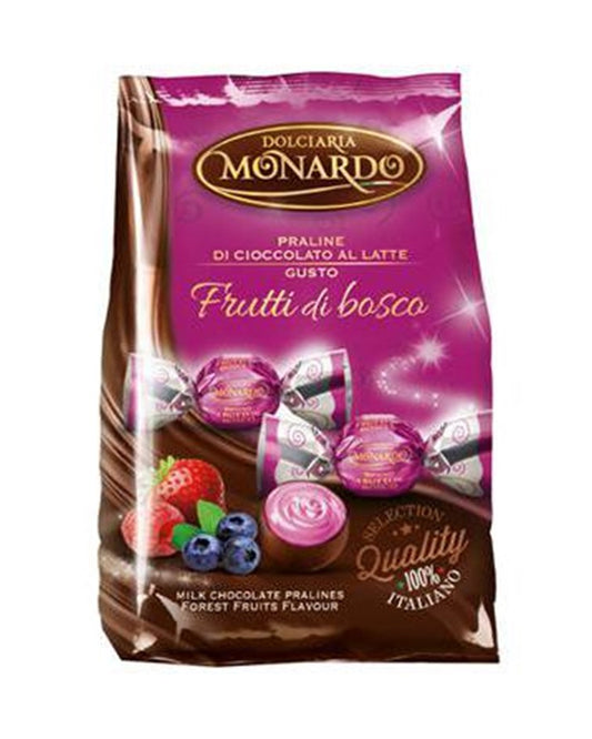 Dolciaria Monardo Milk Chocolate Pralines Mixed Forest Fruits Flavour 100g