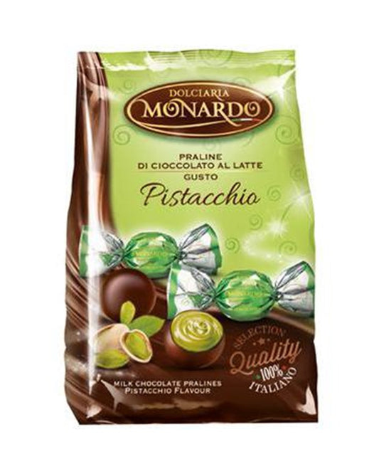 Dolciaria Monardo Milk Chocolate Pralines Pistachio Flavour 100g