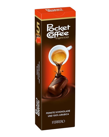 Ferrero Pocket Coffee Espresso filled Chocolate x 5 Cubes 62.5g