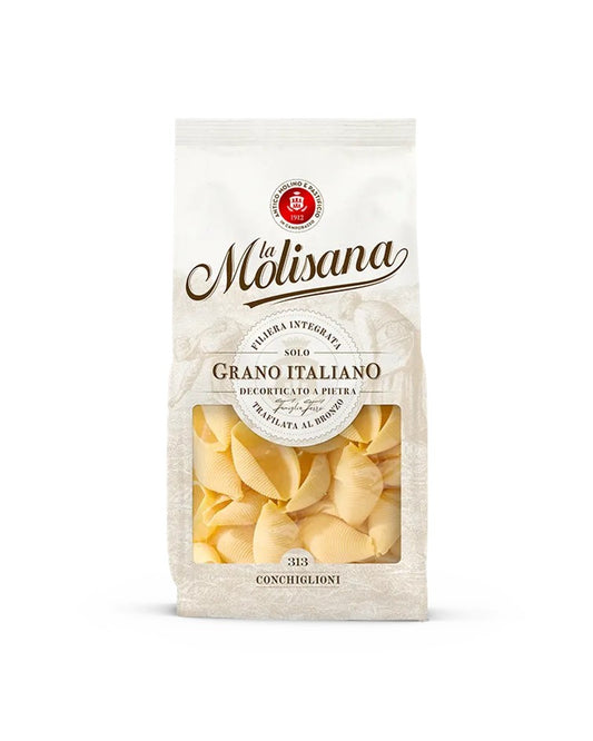 La Molisana Durum Wheat Bronze Cut Pasta Conchiglioni Rigati n.313 100% Italian Wheat 500g