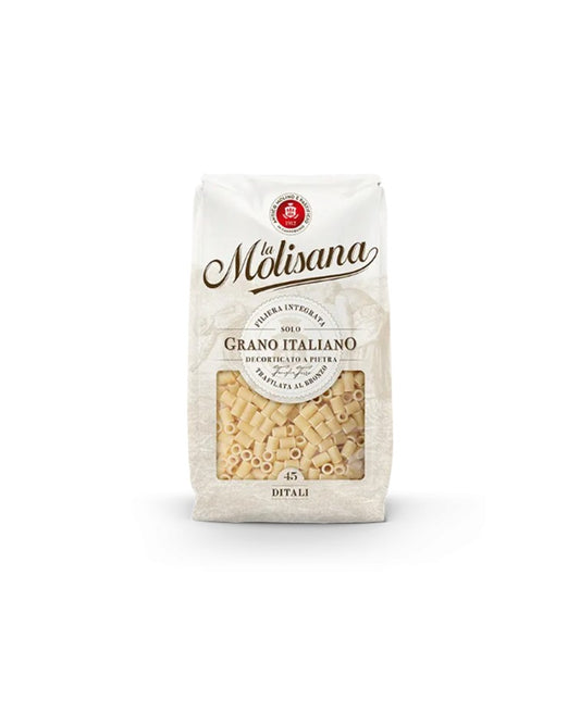 La Molisana Durum Wheat Bronze Cut Pasta Ditali Lisci n.45 100% Italian Wheat 500g