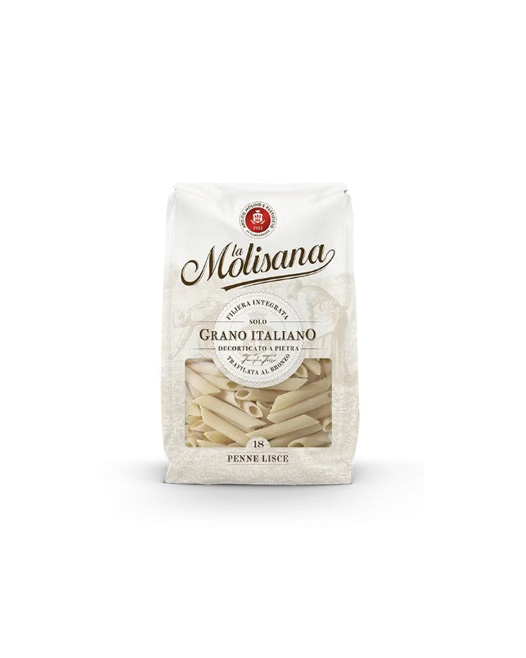 La Molisana Durum Wheat Bronze Cut Pasta Penne Lisce n.18 100% Italian Wheat 500g