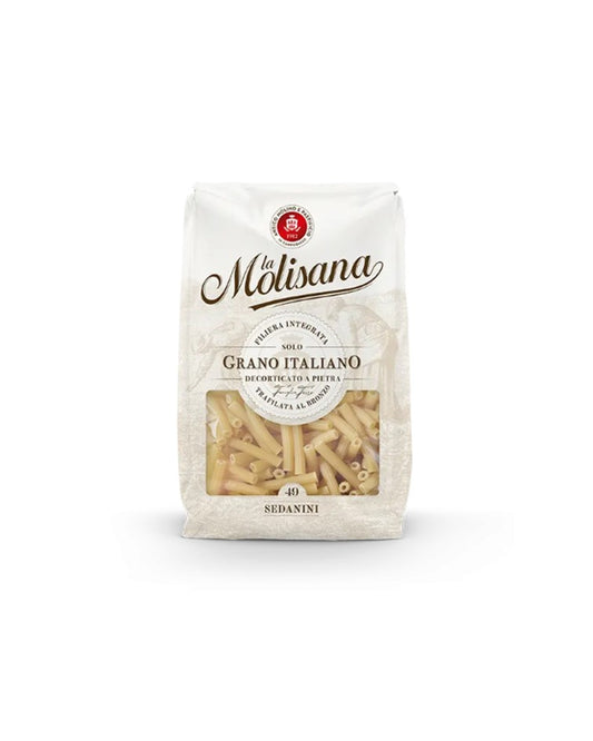 La Molisana Durum Wheat Bronze Cut Pasta Sedanini n.49 100% Italian Wheat 500g