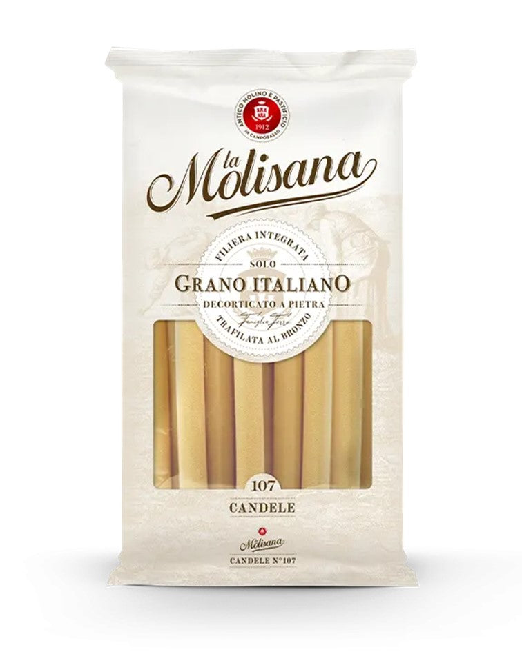 La Molisana Durum Wheat Pasta "Bronze-Cut" Candele n.107 - 100% Italian Wheat 500g