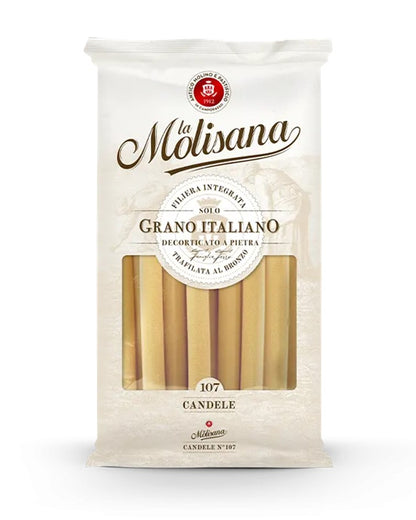 La Molisana Durum Wheat Pasta "Bronze-Cut" Candele n.107 - 100% Italian Wheat 500g