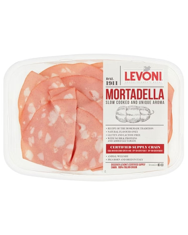 Levoni Sliced Slow Cooked Mortadella 100% Italian Meat 100g