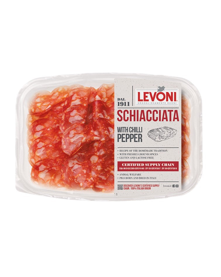 Levoni Sliced Spicy Schiacciata Piccante 100% Italian Meat 80gr