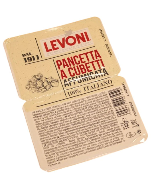 Levoni Smoked Cubes Pancetta "Affumicata" 100% Italian Meat 140g