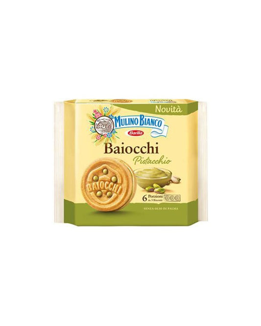 Mulino Bianco Baiocchi Cookies With Pistachio Cream 168g