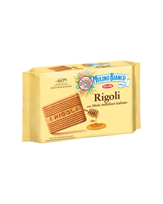 Mulino Bianco Biscotti Rigoli Italian Breakfast Cookies with Millefiori Honey 400g