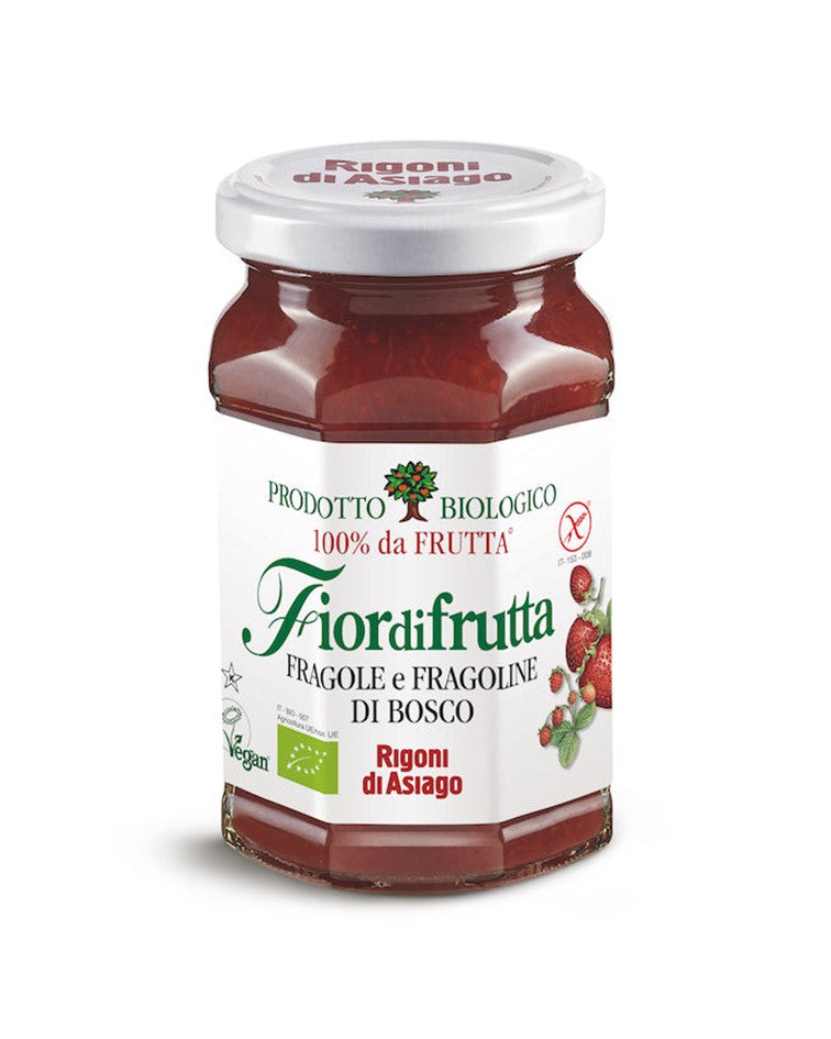 Rigoni Organic Strawberries and Wild Strawberries Jam 250g