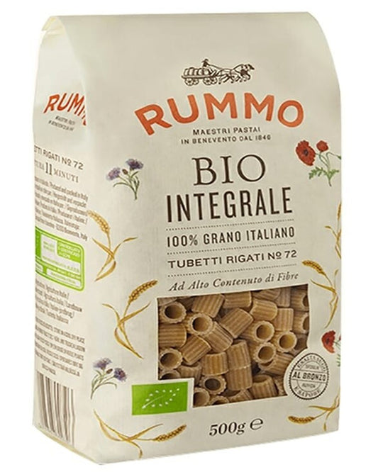 Rummo Wholemeal Pasta Tubetti Rigati n.72 500g