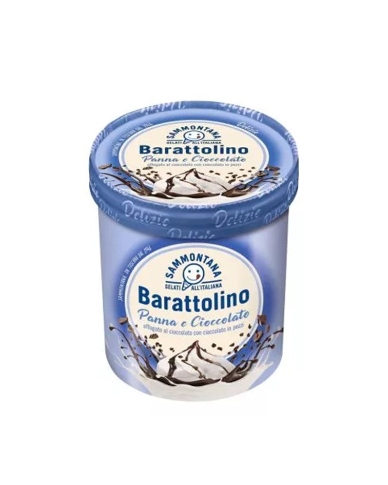 Sammontana Barattolino Cream and Chocolate Ice Cream "Gelato alla Panna Fior di latte e Cioccolato" 500g