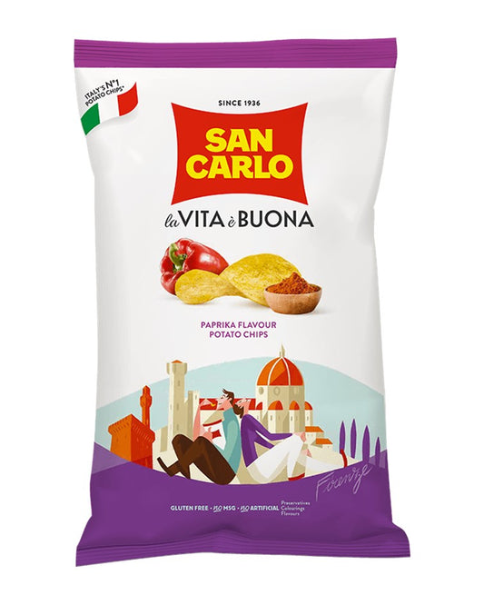 San Carlo Paprika Flavour Potato Crisps 50g