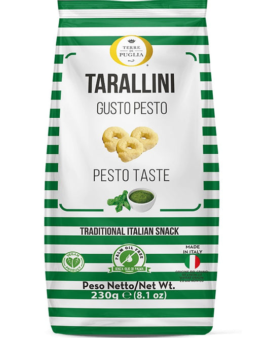 Terra di Puglia Tarallini with Green Pesto 230g