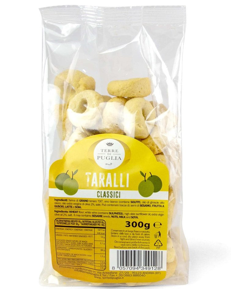 Terre Di Puglia Taralli With Extra Virgin Olive Oil 300g