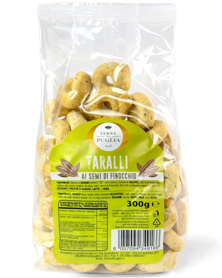 Terre Di Puglia Taralli with Fennel Seeds 300g