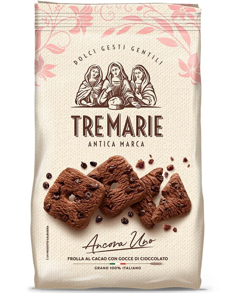 Tre Marie Ancora Uno Cocoa Biscuits with Chocolate Drops 300g