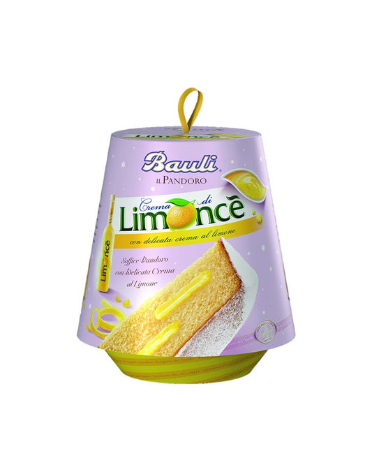 Bauli Traditional Pandoro with Delicate Limoncello Lemon Cream Italian Christmas Cake 750g