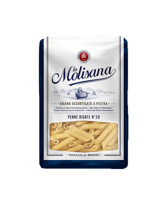 La Molisana Durum Wheat Bronze Cut Pasta Penne Rigate n.20 100% Italian Wheat 500g