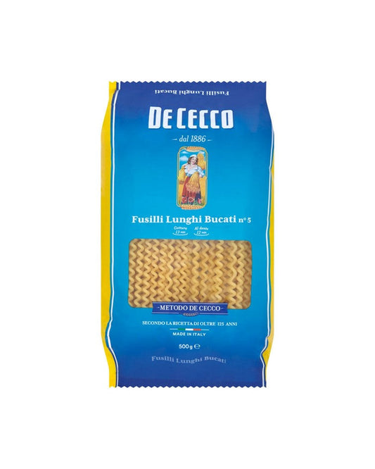 De Cecco Durum Wheat Pasta Fusilli Lunghi Bucati n.5 Lenta Essiccazione 500g